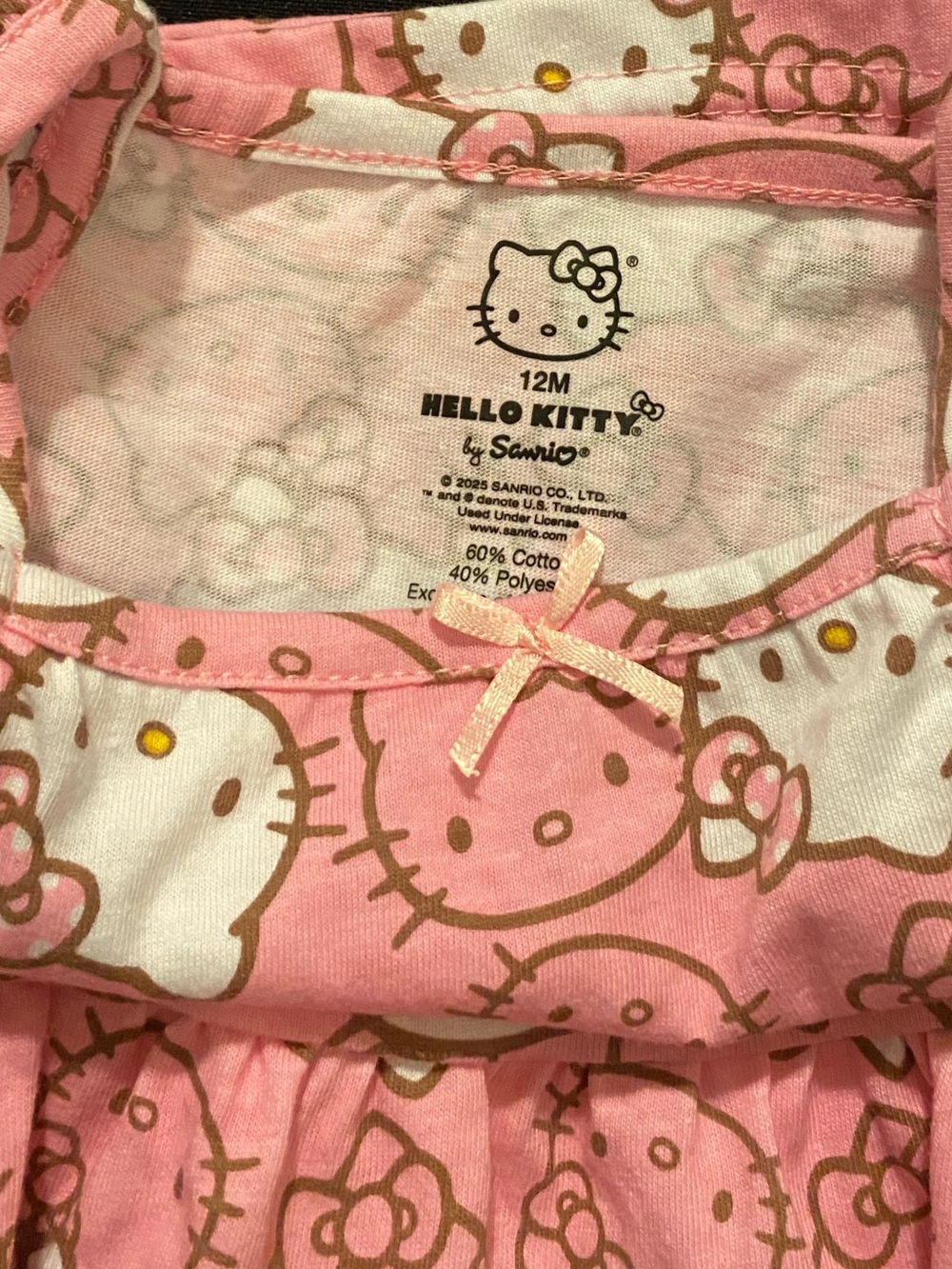 Hello Kitty Pink Printed Ruffle-Strap Dress - Picture 8 of 13